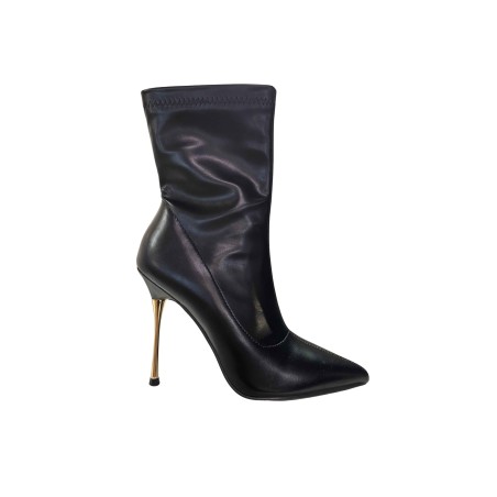 Gold & Gold GP847 Stivaletto Donna Tacco Alto Nero