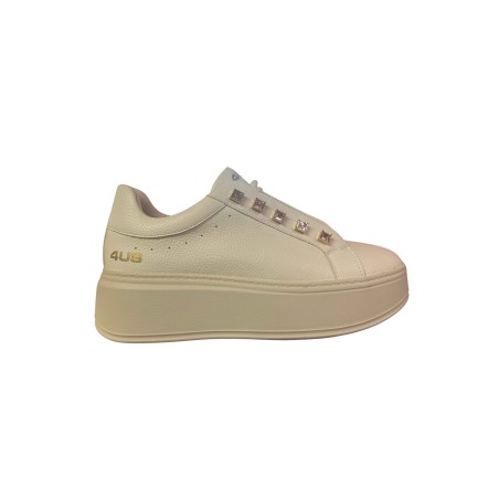 Paciotti 4US 4BX262 Sneakers Donna Platform Stringate Bianco
