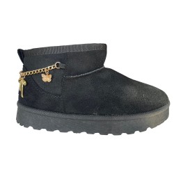 Melania MS 65091 Stivaletti Mammut Bambina Con Catenella e Accessori Nero