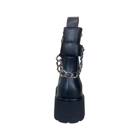 Paciotti 4US 4BX279 Anfibi Donna Con Accessorio e Zip Laterale Nero