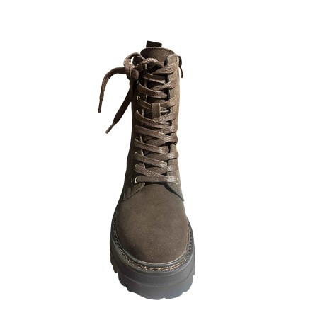 Alviero Martini 1a Classe Z1549 646D Anfibio Donna Strinagate Con Zip Laterali Dark Brown