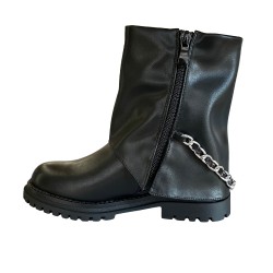 Melania MS 65063 Stivaletti Bambina Con Zip e Catenella con Accessori Nero 2