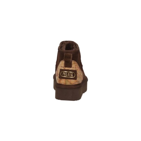 Alviero Martini 1a Classe Z1575  417B Stivaletto Donna Con Pelliccia Dark Brown