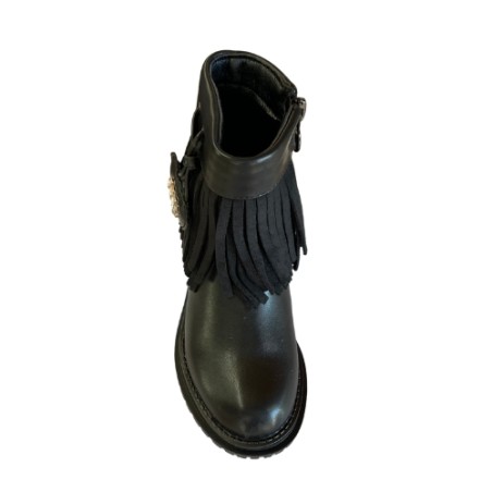 Melania MS 65057 Stivaletti Bambina Con Zip e Frange Nero