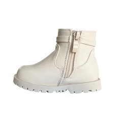 Melania MS 65081 Stivaletti Bambina Con Zip e Catenella Off White 2