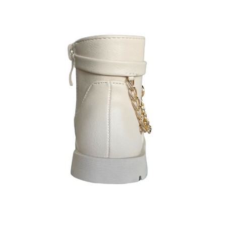 Melania MS 65081 Stivaletti Bambina Con Zip e Catenella Off White