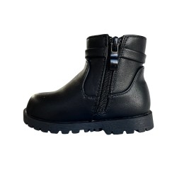 Melania MS 65081 Stivaletti Bambina Con Zip e Catenella Nero 2