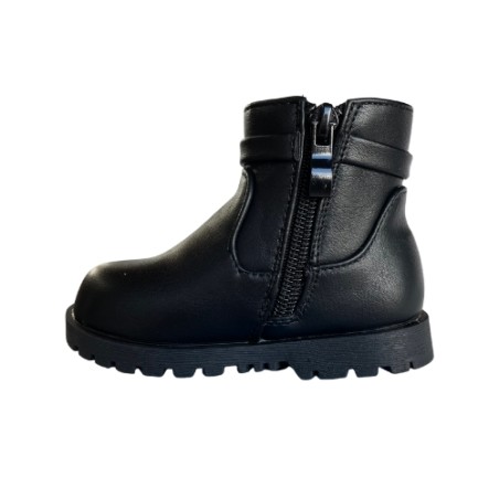 Melania MS 65081 Stivaletti Bambina Con Zip e Catenella Nero