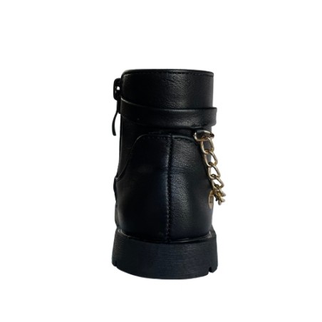 Melania MS 65081 Stivaletti Bambina Con Zip e Catenella Nero