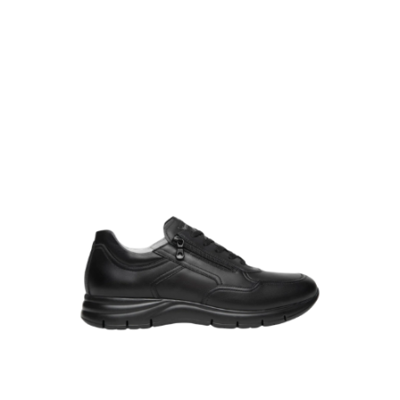 Nero Giardini I601280U SAUVAGE Sneakers Uomo Stringate Con Zip Laterale Black