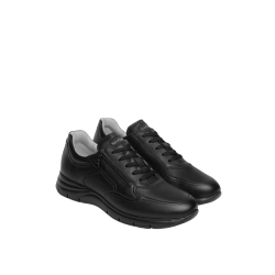 Nero Giardini I601280U SAUVAGE Sneakers Uomo Stringate Con Zip Laterale Black 2