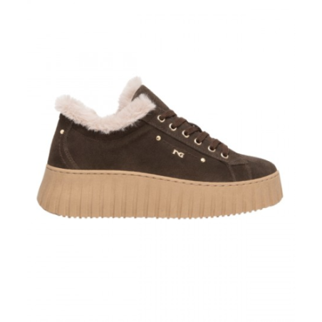 Nero Giardini  AROLD I617510D Sneakers Donna Platform Stringate Testa di Moro