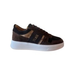 Alviero Martini 1a Classe Z U210 511A Sneakers Uomo Stringate Camoscio Dark Brown