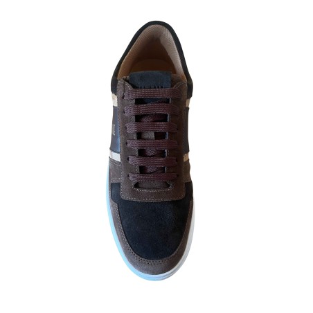 Alviero Martini 1a Classe Z U210 511A Sneakers Uomo Stringate Camoscio Dark Brown