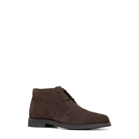Geox U6658D 00022 C6326 U CLAUDIO Polacchine Uomo In Camoscio Chocolate/Brown