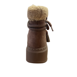 Gold & Gold FR03 Stivaletto Donna Con Pelliccia e Accessori Khaki 2