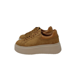 Gold & Gold GR669 Sneakers Donna Stringate Cammello