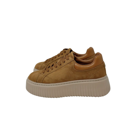 Gold & Gold GR669 Sneakers Donna Stringate Cammello