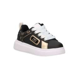 Paciotti 4US K252020 Sneakers Bambina Stringate Con Logo Laterale Black Gold