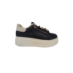 Gold & Gold FR01 Sneakers Donna Stringate Con Accessorio Nero