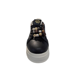 Gold & Gold FR01 Sneakers Donna Stringate Con Accessorio Nero 2