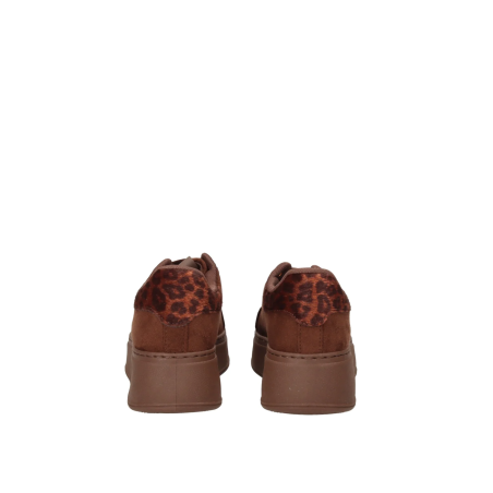 Gold & Gold FR01 Sneakers Donna Stringate Con Accessorio Caffè