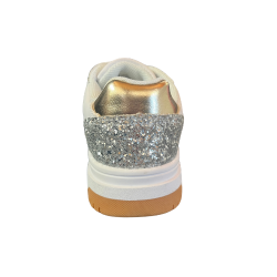 Paciotti 4US K251923 Sneakers Bambina Stringate Con Strappo White Gold 2