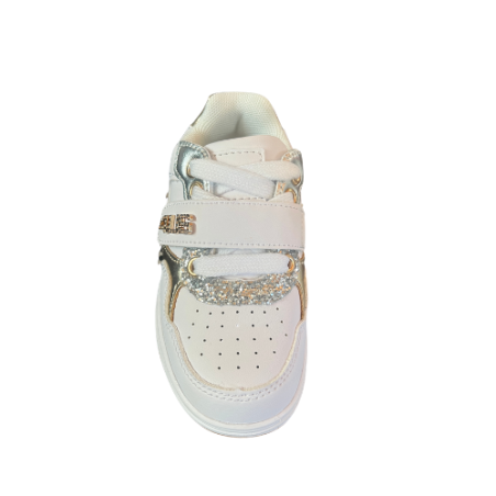 Paciotti 4US K251923 Sneakers Bambina Stringate Con Strappo White Gold