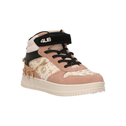 Paciotti 4US K251809 Sneakers Stivaletto Bambina Con Strappo e Lacci Elastici Beige Pink