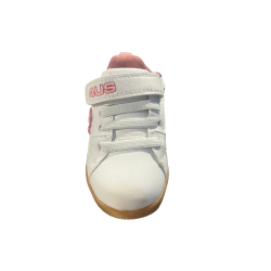 Paciotti 4US K251805 Sneakers Bambina Stringate Con Strappo White Pink 2