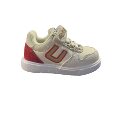 Paciotti 4US K252036 Sneakers Bambina Con Lacci Elastici E Strappo Beige Red