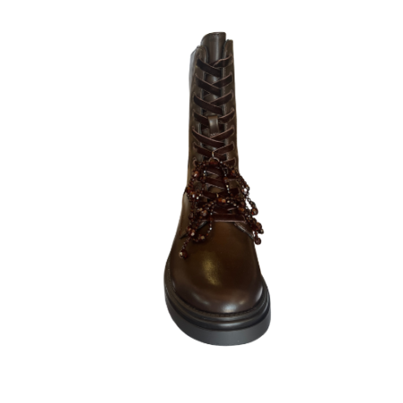 Gold & Gold GW448 Anfibio Donna Con Accessorio Stringate Caffè