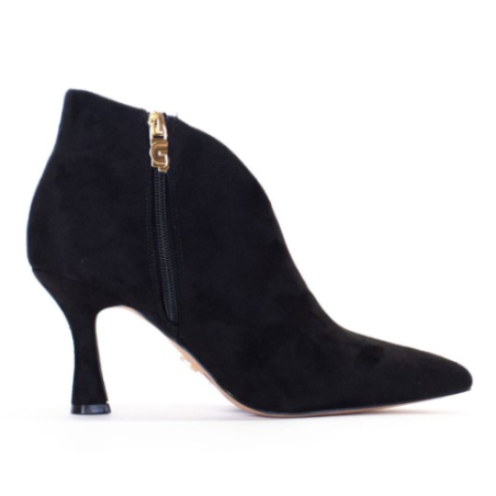 Gold & Gold GD841 Scarpe Donna Stivaletti Tronchetti Tacco Medio Scamosciato Nero