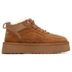 XTI 144338 Sneakers Stivaletto Donna Stringate Camel