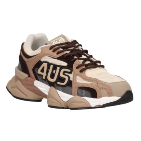 Paciotti 4US 25 902 Sneakers Uomo in Camoscio Stringate Brown Beige