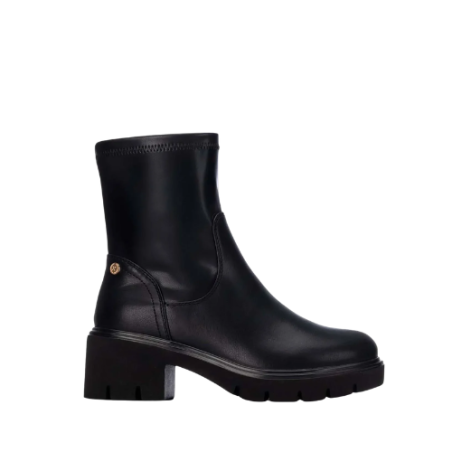 XTI 146356 Stivaletto Donna Tacco Basso Con Zip Laterale Nero