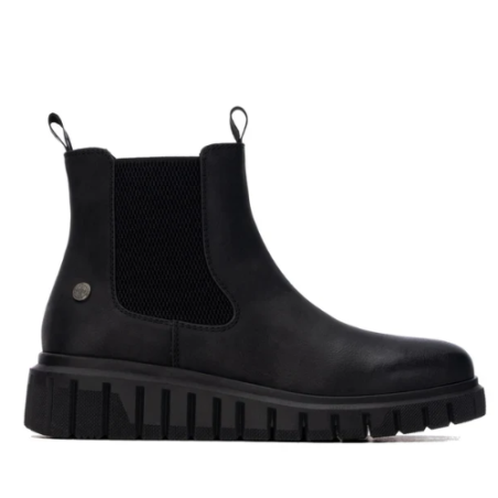 Refresh 176082 Stivaletti Donna Platform Con Zip Laterale Nero