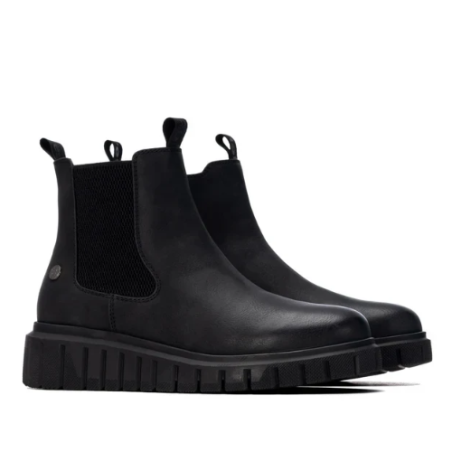 Refresh 176082 Stivaletti Donna Platform Con Zip Laterale Nero