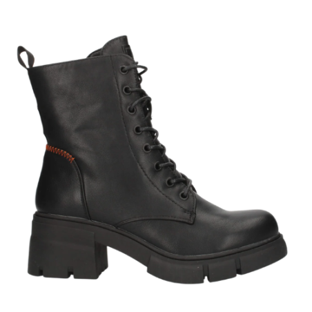 Refresh 170919 Stivaletti Donna Stringati Tacco Medio con Zip Black