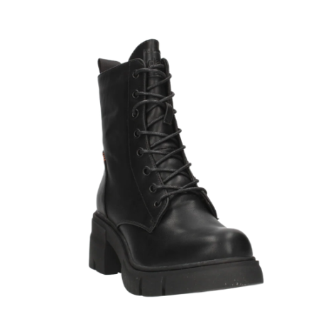Refresh 170919 Stivaletti Donna Stringati Tacco Medio con Zip Black