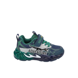 Bull Boys  DNAR5278B00 URAGANO REX Sneakers Bambino Con Strappo e Lacci Elastici Blu-Verde
