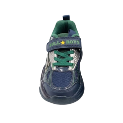 Bull Boys  DNAR5278B00 URAGANO REX Sneakers Bambino Con Strappo e Lacci Elastici Blu-Verde 2