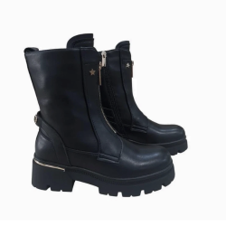 Paciotti 4US 4BX295 Stivaletto Donna con Zip Frontale Black
