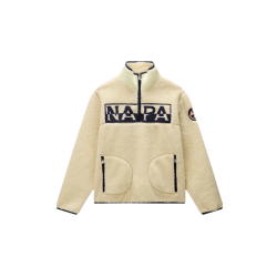 Napapijri NP0A8A8HN5E1 T-ARCHIVE FLEECE HZ Felpa Uomo Con Logo Frontale Putty