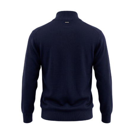 Urban Ring UR 2100017 Polo Uomo Mezzo Collo Manica Lunga in Viscosa Blu