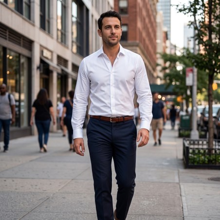 Urban Ring UR9130001 Camicia Uomo Popeline No Iron Bianco