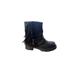 Gold & Gold FH05 Stivaletto Donna Con Tacco Basso Nero