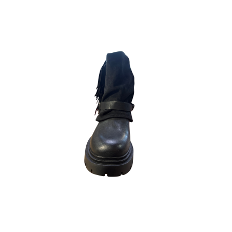 Gold & Gold FH05 Stivaletto Donna Con Tacco Basso Nero