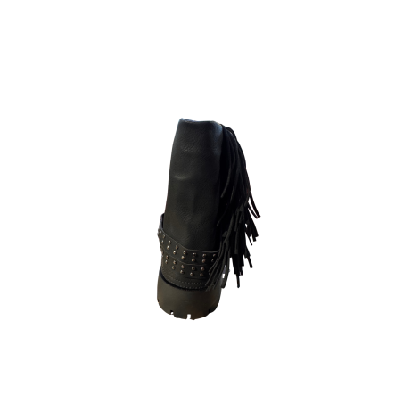 Gold & Gold FH05 Stivaletto Donna Con Tacco Basso Nero