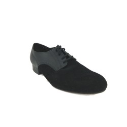 SANSHA Renaldo BM10092 Scarpe da Ballo Uomo in Pelle e Camoscio Nero 2